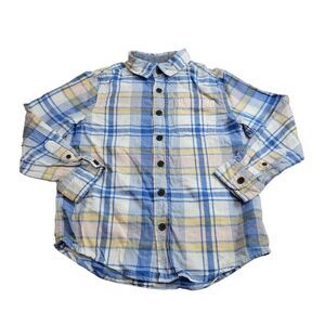 Cat & Jack plaid button-down shirt S6/7